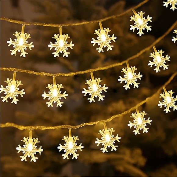 NIB 2 Packs Warm White LED light - Snow Flakes - Picture 2 of 8
